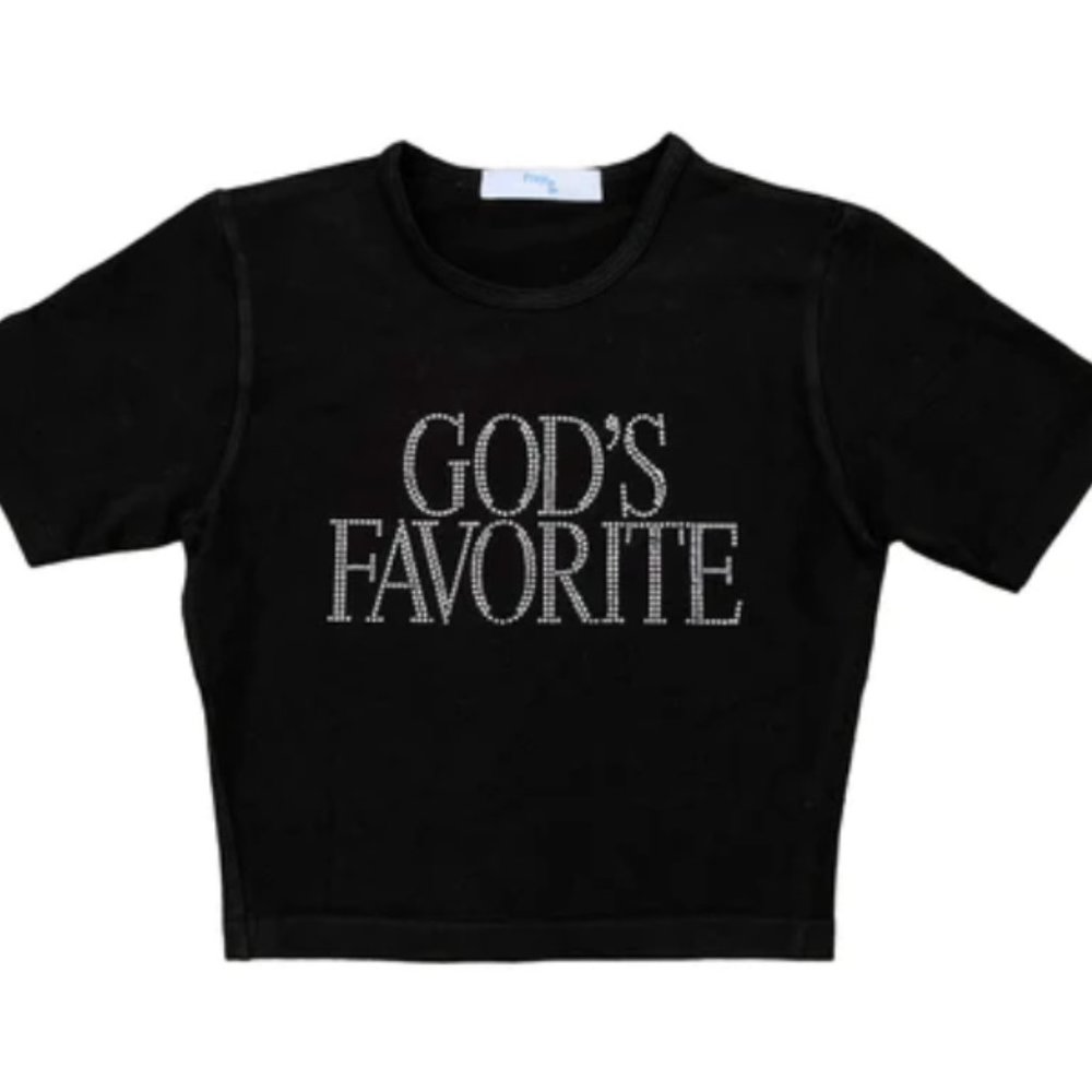 God's Favorite Crop Black Rhinestone
